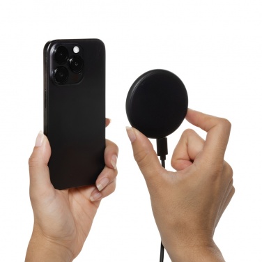 Logo trade business gift photo of: Magnapad 15W RCS rplastic magnetic 3 in 1 charging pad