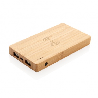 Logo trade advertising product photo of: Bamboo 4.000 mAh wireless 5W Powerbank
