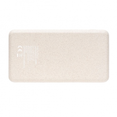 Logo trade promotional item photo of: Cork and Wheat Straw 8.000 mAh 5W wireless powerbank