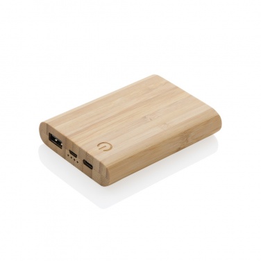 Logotrade promotional merchandise photo of: Bamboo 5.000 mAh powerbank