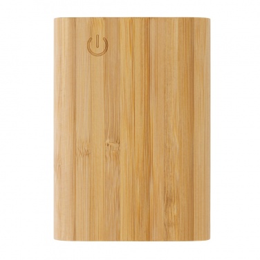 Logo trade promotional gifts image of: Bamboo 5.000 mAh powerbank