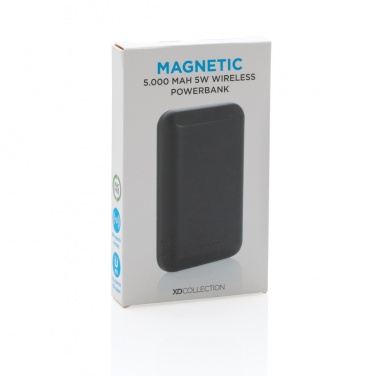 Logo trade promotional gifts picture of: Magnetic 5.000 mAh 5W wireless powerbank
