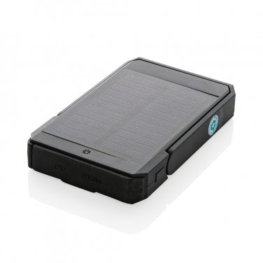 Logo trade promotional gifts image of: Skywave RCS rplastic solar powerbank 5000 mAh 10W wireless