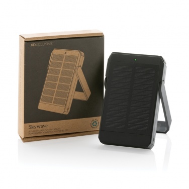 Logo trade promotional giveaway photo of: Skywave RCS rplastic solar powerbank 5000 mAh 10W wireless