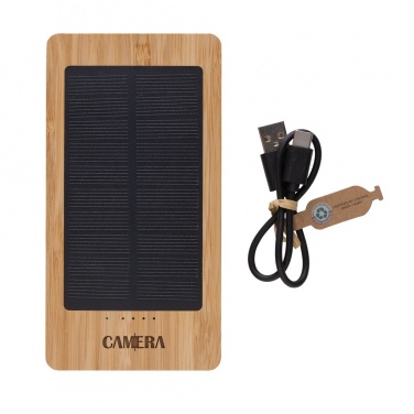 Logotrade promotional product picture of: Sunwick 10.000 mAh Bamboo solar powerbank