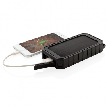 Logotrade advertising product image of: RCS recycled plastic Solar powerbank with 10W Wireless