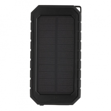 Logo trade promotional gifts image of: RCS recycled plastic Solar powerbank with 10W Wireless