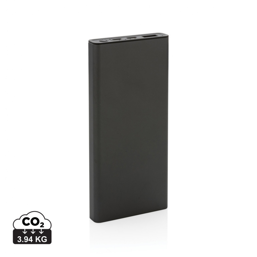 Logo trade business gifts image of: Terra RCS recycled 18W aluminium powerbank 10.000 mAh
