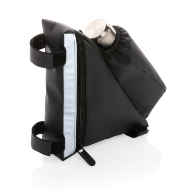 Logotrade promotional item image of: PU high visibility bike frame bag with bottle holder