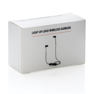 Logo trade business gifts image of: Light up logo wireless earbuds