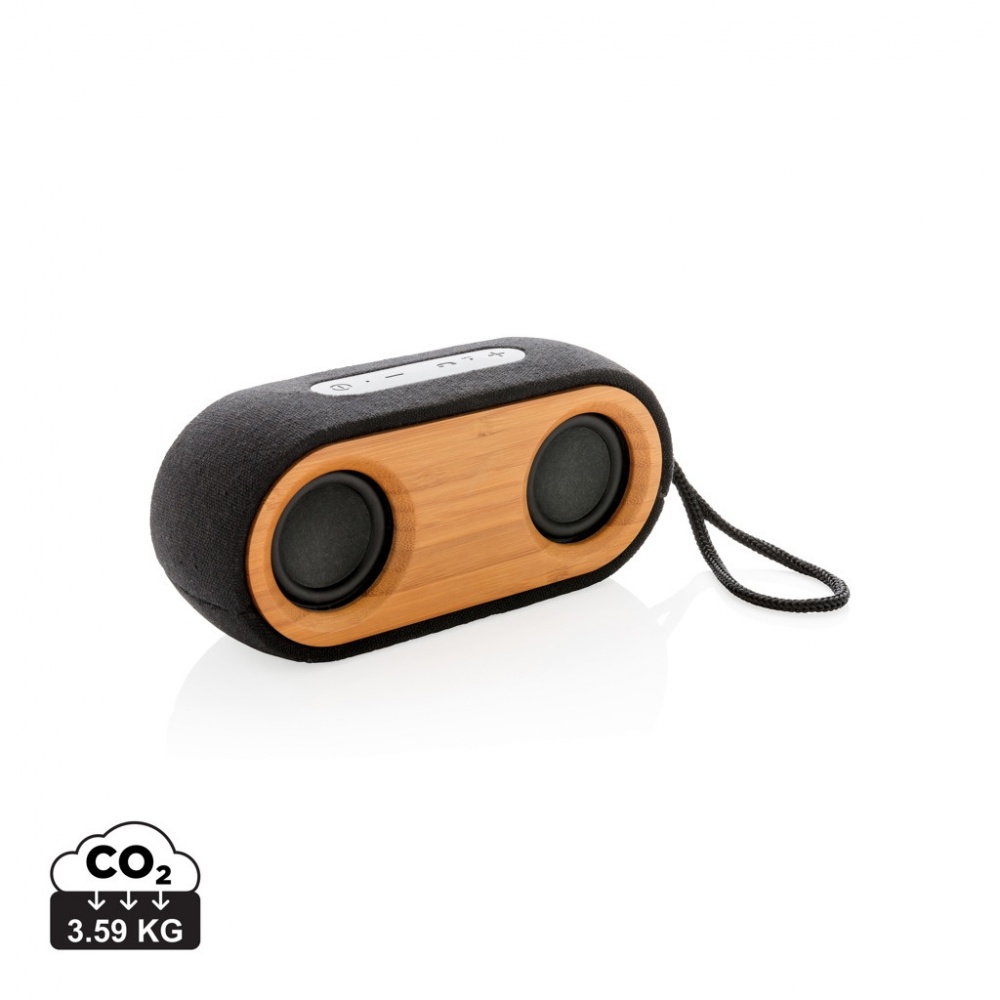 Logotrade promotional merchandise photo of: Bamboo X double speaker