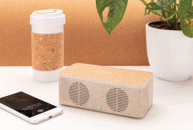 Logo trade promotional items image of: Wheatstraw wireless charging speaker
