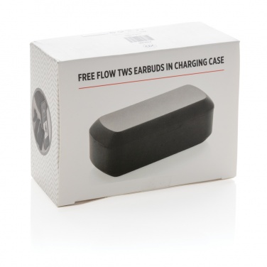 Logo trade corporate gifts image of: Free Flow TWS earbuds in charging case