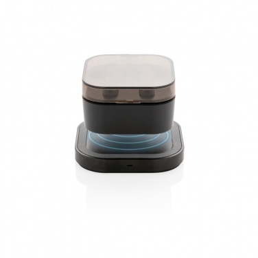 Logotrade promotional item image of: TWS earbuds in wireless charging case
