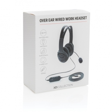 Logotrade promotional products photo of: Over ear wired work headset