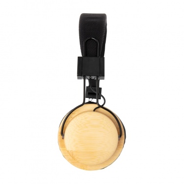 Logo trade advertising products image of: Bamboo wireless headphone