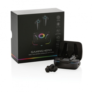 Logotrade promotional item picture of: RGB gaming earbuds with ENC