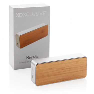 Logotrade promotional giveaways photo of: Nevada Bamboo 3W wireless speaker