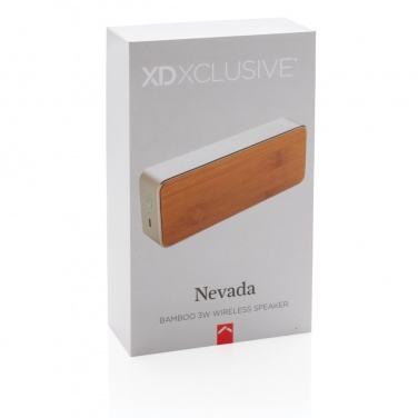 Logo trade promotional giveaways picture of: Nevada Bamboo 3W wireless speaker