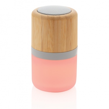 Logo trade promotional items image of: Bamboo colour changing 3W speaker light