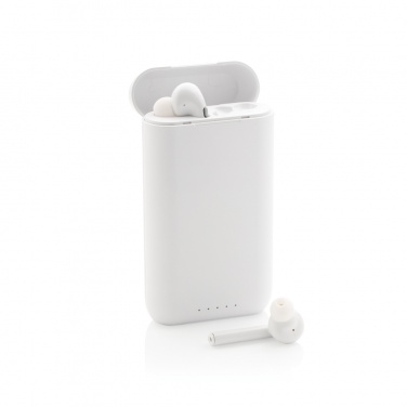 Logo trade promotional giveaways picture of: Liberty TWS earbuds with 5.000 mAh powerbank