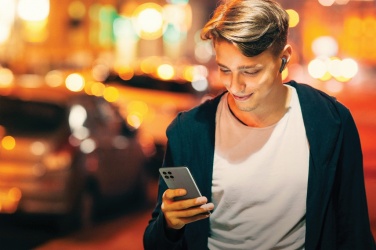 Logo trade business gifts image of: Motorola IPX5 TWS MOTO buds 85