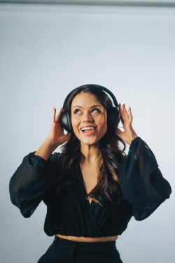 Logo trade promotional item photo of: Urban Vitamin Cupertino RCS rplastic ANC headphone