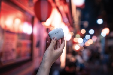 Logo trade promotional gifts picture of: RCS recycled plastic Liberty Pro wireless earbuds