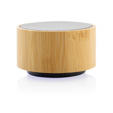 Logo trade business gift photo of: RCS recycled plastic and bamboo 3W wireless speaker
