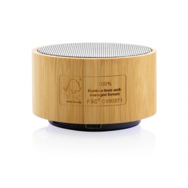 Logotrade promotional giveaway picture of: RCS recycled plastic and bamboo 3W wireless speaker
