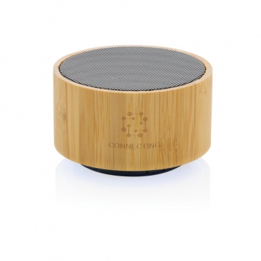 Logo trade promotional items image of: RCS recycled plastic and bamboo 3W wireless speaker
