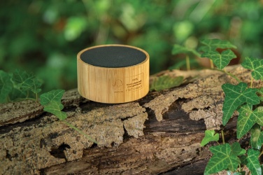 Logotrade advertising product picture of: RCS recycled plastic and bamboo 3W wireless speaker