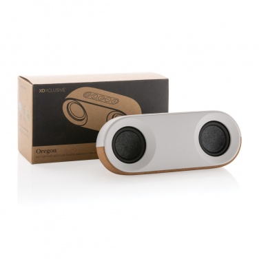 Logotrade promotional merchandise image of: Oregon RCS recycled plastic and cork 10W speaker