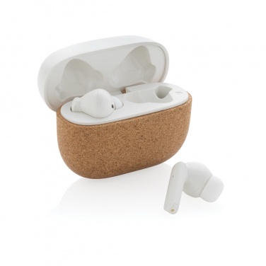 Logotrade promotional gift picture of: Oregon RCS recycled plastic and cork TWS earbuds