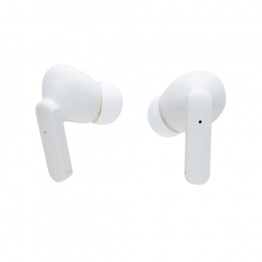 Logo trade promotional giveaway photo of: Oregon RCS recycled plastic and cork TWS earbuds