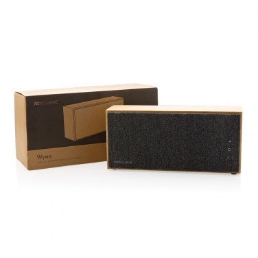 Logo trade promotional products image of: Wynn 20W bamboo wireless speaker