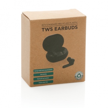 Logo trade promotional items picture of: RCS standard recycled plastic TWS earbuds