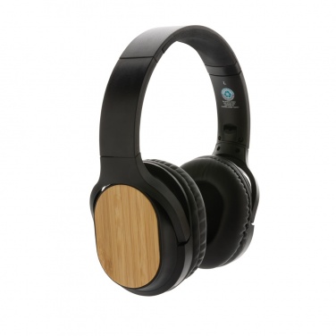 Logotrade advertising product image of: RCS and bamboo Elite Foldable wireless headphone