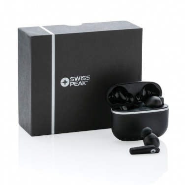 Logo trade promotional gifts image of: RCS recycled plastic Swiss Peak TWS earbuds 2.0