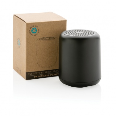 Logo trade promotional merchandise photo of: RCS certified recycled plastic 5W Wireless speaker