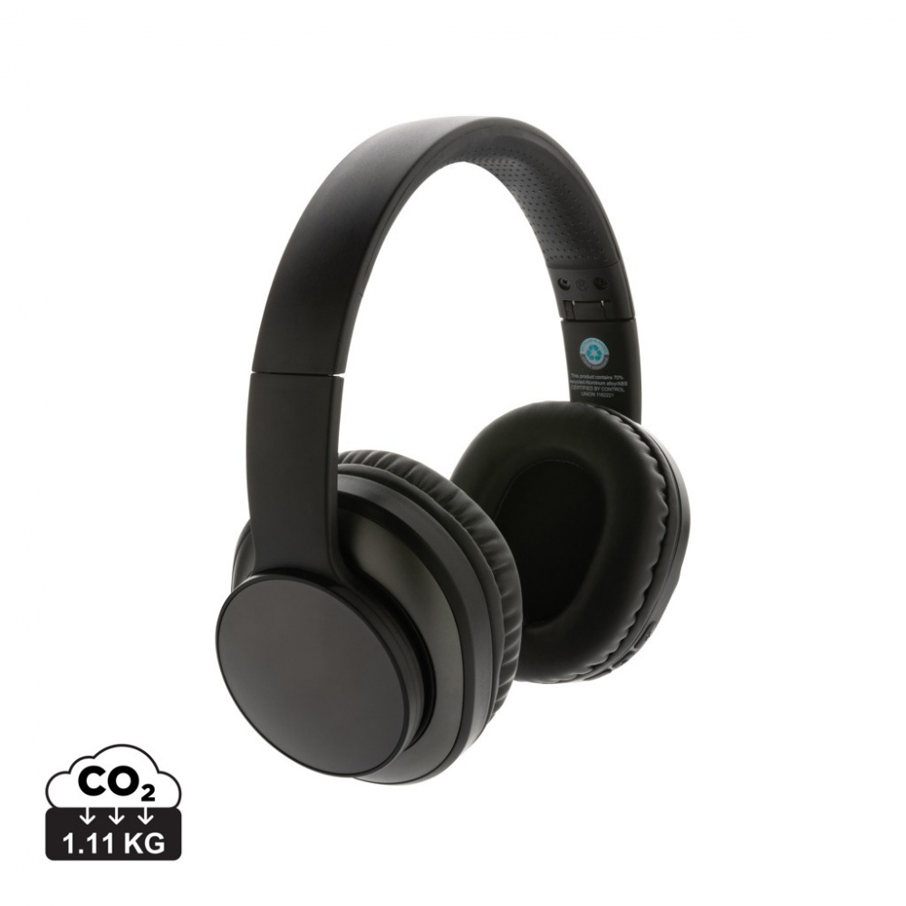 Logo trade advertising product photo of: Terra RCS recycled aluminium wireless headphone