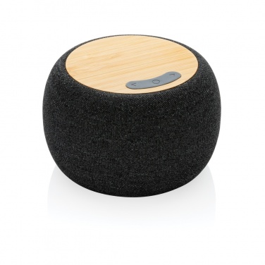 Logo trade corporate gifts image of: RCS Rplastic/PET and bamboo 5W speaker