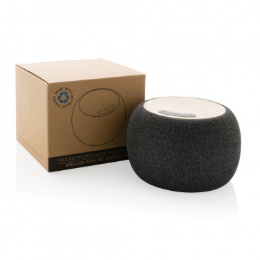 Logotrade promotional product picture of: RCS Rplastic/PET and bamboo 5W speaker