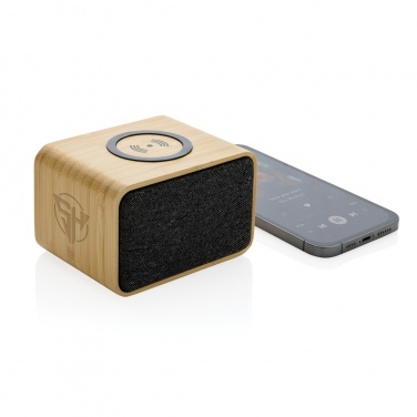 Logotrade business gifts photo of: RCS Rplastic 3W speaker with bamboo 5W wireless