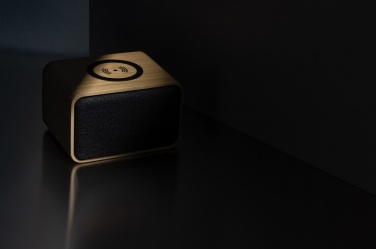 Logo trade promotional products picture of: RCS Rplastic 3W speaker with bamboo 5W wireless