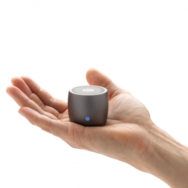 Logo trade promotional product photo of: Swiss Peak RCS recycled aluminum 3W bass speaker