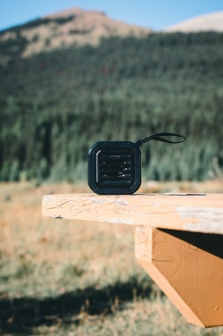 Logo trade promotional giveaways picture of: 3W RCS recycled plastic wireless sunwave solar speaker