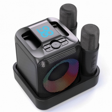 Logo trade corporate gift photo of: Singvibe RCS recycled plastic karaoke set with double mic