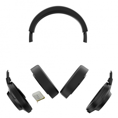 Logo trade advertising product photo of: Irvine RCS recycled and repairable ANC wireless headphone
