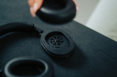 Logo trade promotional item photo of: Irvine RCS recycled and repairable ANC wireless headphone